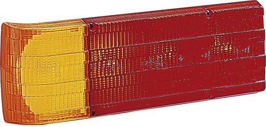 HELLA Achterlicht - Gloeilamp - 12V - Inbouw/Geschroefd - Lenskleur: Rood / Geel - Stekker: Platte stekker - rechts/links - Aantal: 1