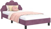 vidaXL Kinderbedframe met hoofdbord Paars 80 x 200 cm Fluweel
