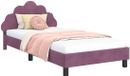 vidaXL Kinderbedframe met hoofdbord Paars 80 x 200 cm Fluweel