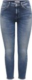 ONLY Onlblush Mid Sk Ank Rw Dnm Dot622 N 15376150 Dark Blue Denim Dames Maat - W28 X L34