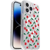 OtterBox Symmetry+ doorzichtige hoes voor iPhone 14 Pro Max voor MagSafe, schokbestendig, valbestendig, dunne beschermende hoes, 3x getest volgens militaire standaard, CHERRY ON TOP