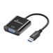 MediaRange USB-A 3.0 naar VGA (HD15) videoconverter, 20 cm, zwart