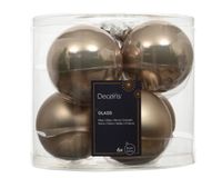 Decoris Kerstballen glas silver inside enamel matt mix XII
