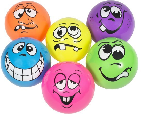 Spordas Gezichtsballen Soft play Emotie Speel ballen Set van 6 stuks