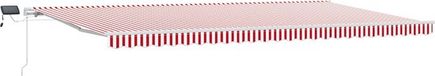 vidaXL Zonnetent met zonne-energie ledverlichting 6 x 3 m Rood