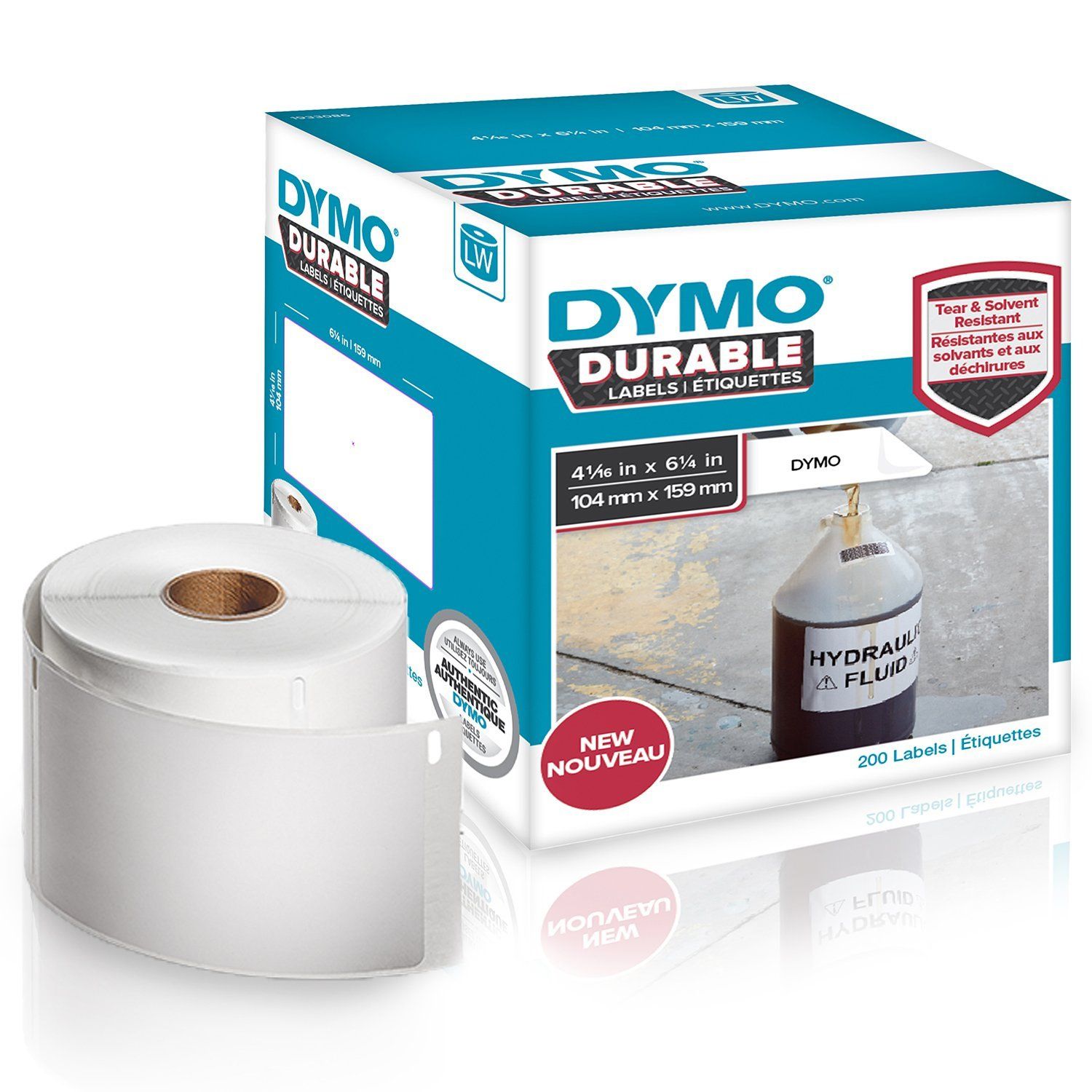 DYMO LW Durable Labels - 104 x 159 mm - White - 200 Labels