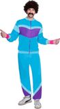 (PKT) Amscan Trainingspak Jaren 80 Heren Polyester Blauw Maat M/L