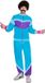 (PKT) Amscan Trainingspak Jaren 80 Heren Polyester Blauw Maat M/L