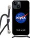 Case Company iPhone 14 Hoesje met Koord - NASA - Zwart - TPU - Back Cover