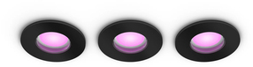 Philips Hue Xamento badkamerinbouwspot - Zwart - 3-pack - Rond