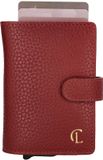 Charm London Washington Creditcard etui - Leer - Bordeaux rood