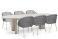 Santika Furniture Santika Pebble/Weave 240x120 cm dining tuinset 7-delig