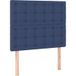 Tête de lit bleu 90x5x118/128 cm tissu