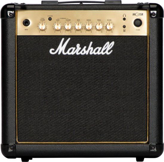 Marshall MG15GR Gitaarversterker Combo - 15W - Zwart/Goud