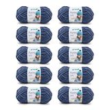 Gründl Funny uni brei- en haakgaren (fluweelachtig chenillegaren van 100% polyester, 10 x 100 g/120 m, naalddikte: 5-6), jeans