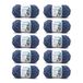 Gründl Funny uni brei- en haakgaren (fluweelachtig chenillegaren van 100% polyester, 10 x 100 g/120 m, naalddikte: 5-6), jeans