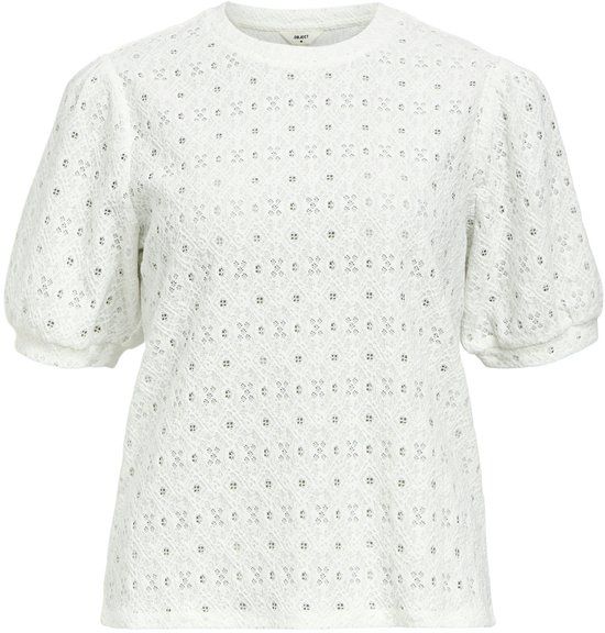 Object Objlaila S/s Re Top Tops & T-shirts Dames - Shirt - Wit - Maat S