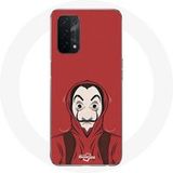 Maniacase Hoesje voor Oppo A74 5G la casa de papel schilderij dali masker