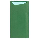 Bestek Just In Time Bestek Sachets + servet 80 + 10Pe Gsm + (17Gsm) 11,2x22,5 cm groen Kraft geribbeld - 100 eenheden