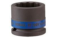 KING TONY 453024M 12 Point Impact Socket, 24 mm, 1/2-inch