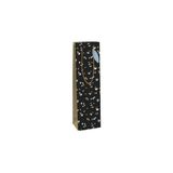 Eurowrap 28797-4Cpack - Set van 6 Kraft Fles Cadeauzakken - Geometrische Confetti op Blauwe Achtergrond