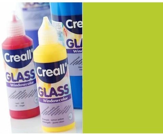 Creall Glass - glasstickerverf lichtgroen 1 Fles - 80 Mililiter 20542