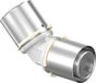 Uponor MLC knie - 50mm 45graden messing pers
