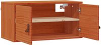 vidaXL Wandkast met plank Wasbruin 60 x 30 x 30 cm Massief grenenhout