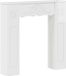 vidaXL Façade de cheminée Blanc brillant 102 x 20 x 102 cm Bois modifié