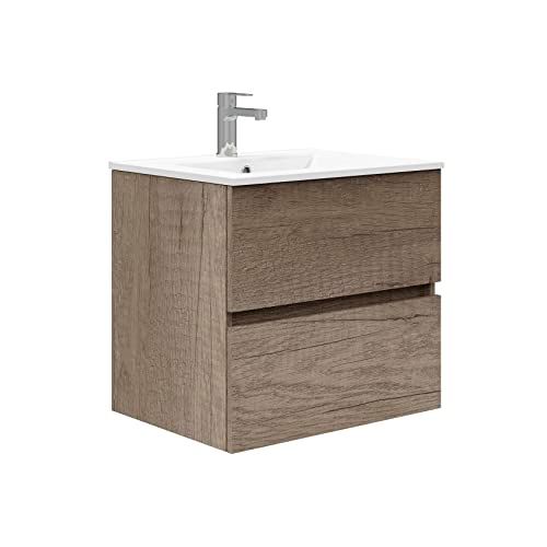 Baikal Trix Nebraska Badkamermeubel - 60 cm - 2 laden - Wandmontage - Gemonteerd