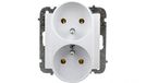 Sentia Dubbele stopcontact met/u 16A IP20 wit 1443-10