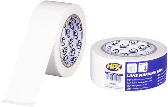 HPX Zelfklevende markeringstape wit 48mm x 33m