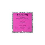 Arches 1795071 Aquarelpapier in blok (20 x 20 cm, 4-zijdig gelijmd, 300 g/m² gesatineerd) 20 vellen natuurwit
