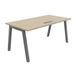 Bureau droit, profondeur 80 cm avec accès supérieur