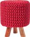 Homescapes Gebreide Voetenbank 42cm Hoog Rood