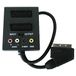 PremiumCord Adapter scart/m-2Xcart + 3xRCA met in/uit-schakelaar