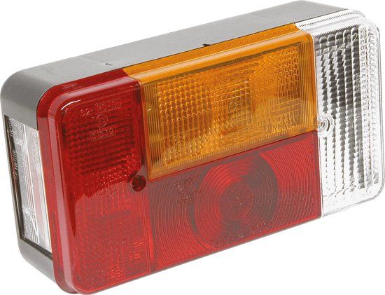 Carpoint Achterlicht Rechts 5 Functies 12V 19 cm Rood/Wit/Geel