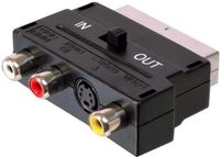 PremiumCord Adapter scart-3x cinch + S-video met in/out-schakelaar