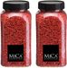 Mica Decorations decoratie stenen/granulaat - 2x - 650ml - rood