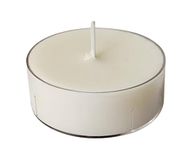 Set Cereria Di Giorgio Set van 12 maxi-theelichtjes met transparante kop, plantenwaskleur ivoor, brandduur 10 uur, diameter 5,7 cm