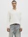 JACK&JONES JJEGEORGE KNIT POLO LS SN Homme Polo Manches Longues Coton Uni Cloud Dancer XXL
