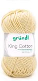 Gründl Wolle King Cotton - 10x50gram Vanille - 55% Polyester - 45% Katoen