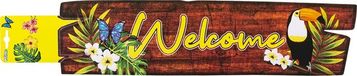 Boland décoration en carton 'Welcome' Thème tropical Hawaï Fête d'anniversaire