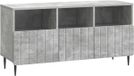 vidaXL meuble TV avec tiroir gris béton 102 x 34,5 x 50 cm bois transformé