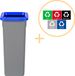 Plafor Fit Bin, Poubelle pour tri des déchets - 20L – Gris/Bleu