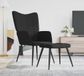Fauteuil de relaxation Maison Exclusive avec repose-pieds, noir, rembourré