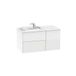 Wastafel Roca Wastafel links + onderkast 2 laden + module met deur Surfex Unik Beyond, 100 x 50 x 52 cm, wit