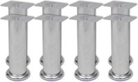vidaXL Bankpoten - Rond - 8 stuks - 180 mm - Chroomkleurig