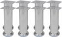 vidaXL Bankpoten - Rond - 8 stuks - 180 mm - Chroomkleurig