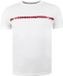 Tommy Hilfiger Logo Stripe T-shirt - Mannen - Wit - Rood